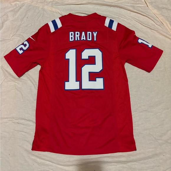 NFL New England Patriots alternate red Tom Brady jersey size S like new - Picture 3 of 5